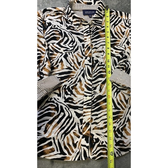 Jones New York Signature Petite Animal Print 3/4 Sleeve Blouse Women's Size PL - Picture 10 of 10